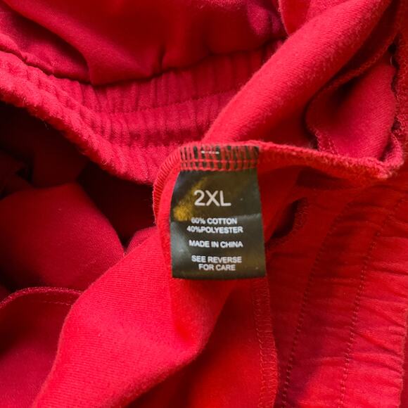 Nike Men’s Red Tech Fleece Jogger Sweatpants Size 2XL Athletic Fit Drawstring - Picture 4 of 8